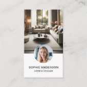 ミニマモダンリスト写真プロフェッショナルホワイト 名刺 (正面)