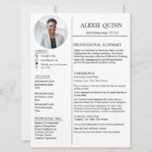 ミニマモダンリスト写真プロフェッショナル再開カード 招待状 (正面)