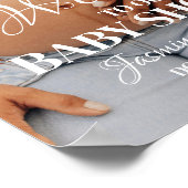 ミニマモダンリスト写真ベビーシャワー歓迎サイン ポスター (角)