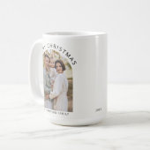 ミニマモダンリスト写真メリークリスマス2024 コーヒーマグカップ (正面左)