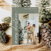 ミニマモダンリスト写真メリークリスマス シーズンカード