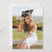 ミニマモダンリスト写真卒業パーティー招待状 招待状 (正面)