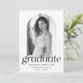 ミニマモダンリスト写真卒業パーティー 招待状 (スタンド正面)