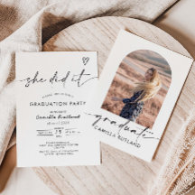 ミニマモダンリスト写真卒業パーティー