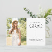 ミニマモダンリスト写真卒業パーティー 招待状 (スタンド正面)