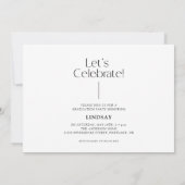 ミニマモダンリスト写真卒業パーティー 招待状 (裏面)