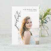 ミニマモダンリスト写真卒業パーティー 招待状 (スタンド正面)