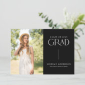 ミニマモダンリスト写真卒業パーティー 招待状 (スタンド正面)