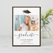 ミニマモダンリスト写真卒業パーティー 招待状 (スタンド正面)