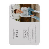 ミニマモダンリスト写真卒業招待状マグン マグネット (縦)