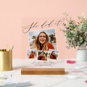 ミニマモダンリスト写真卒業 アクリルサイン