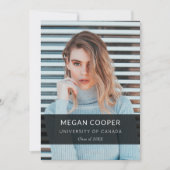 ミニマモダンリスト写真卒業 案内状 (正面)