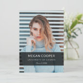 ミニマモダンリスト写真卒業 案内状 (スタンド正面)