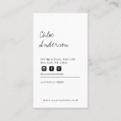 ミニマモダンリスト写真名刺 名刺 (裏面)