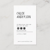 ミニマモダンリスト写真名刺 名刺 (裏面)