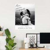 ミニマモダンリスト写真婚約パーティへようこそ ポスター (ホームオフィス)