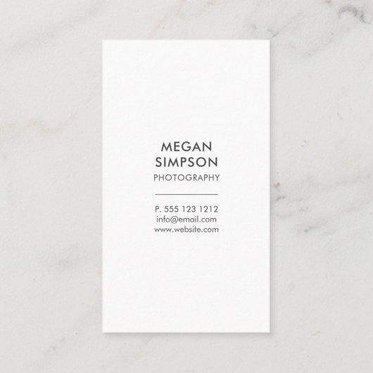 ミニマモダンリスト写真家 名刺 (裏面)