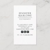 ミニマモダンリスト写真家 名刺 (裏面)