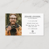 ミニマモダンリスト写真撮影 名刺 (裏面)