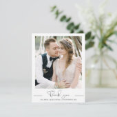 ミニマモダンリスト写真結婚のサンキューカード (スタンド正面)