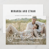 ミニマモダンリスト写真結婚の発表 サンキューカード (正面/裏面)