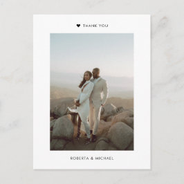 ミニマモダンリスト写真結婚の皆様 ポストカード