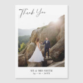 ミニマモダンリスト写真結婚の皆様 マグネット招待状 (正面)