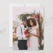 ミニマモダンリスト写真結婚の サンキューカード (裏面)