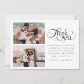 ミニマモダンリスト写真結婚の サンキューカード (正面)