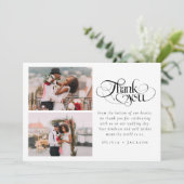 ミニマモダンリスト写真結婚の サンキューカード (スタンド正面)