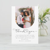 ミニマモダンリスト写真結婚の サンキューカード (スタンド正面)