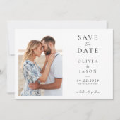 ミニマモダンリスト写真結婚の セーブザデート (正面)