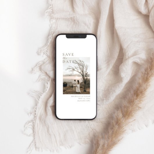 ミニマモダンリスト写真結婚の セーブザデート