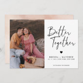 ミニマモダンリスト写真結婚の セーブザデート (正面/裏面)