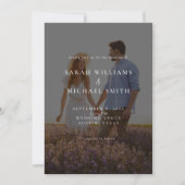 ミニマモダンリスト写真結婚の 招待状 (正面)