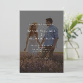 ミニマモダンリスト写真結婚の 招待状 (スタンド正面)