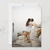 ミニマモダンリスト写真結婚の 招待状 (裏面)