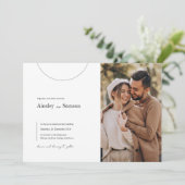 ミニマモダンリスト写真結婚の 招待状 (スタンド正面)