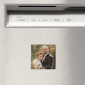 ミニマモダンリスト写真結婚のThank You Magnet マグネット (インサイチュ (食洗機))