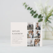 ミニマモダンリスト写真結婚コラージュ ポストカード (スタンド正面)