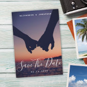 ミニマモダンリスト写真結婚式の日付を保存 マグネット招待状