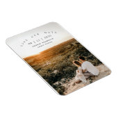 ミニマモダンリスト写真結婚式の日付を保存 マグネット (右側)