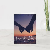 ミニマモダンリスト写真結婚式の日付を保存 案内状 (正面)