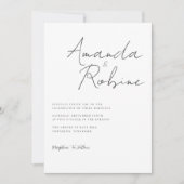 ミニマモダンリスト写真結婚式招待状 招待状 (正面)