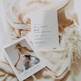 ミニマモダンリスト写真結婚式招待状 招待状