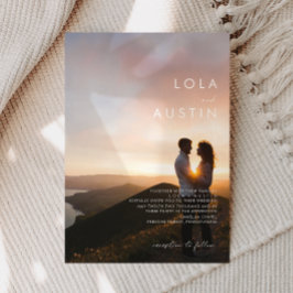 ミニマモダンリスト写真結婚式招待状 招待状