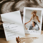 ミニマモダンリスト写真結婚式招待状 招待状