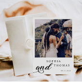 ミニマモダンリスト写真結婚式招待状 招待状