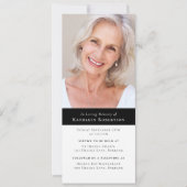 ミニマモダンリスト写真葬儀エビテ招待状 招待状 (正面)