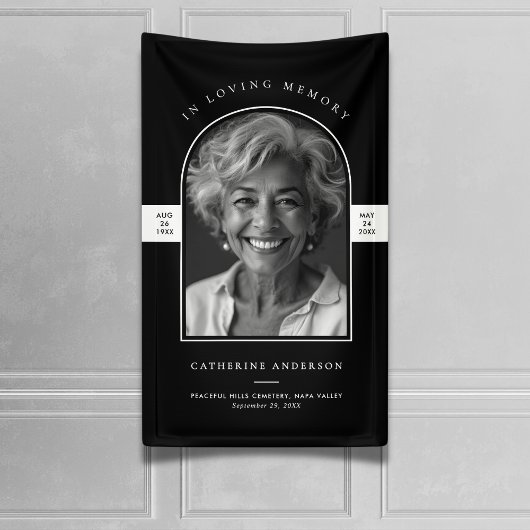 ミニマモダンリスト写真葬儀/メモリアル・サービス 横断幕